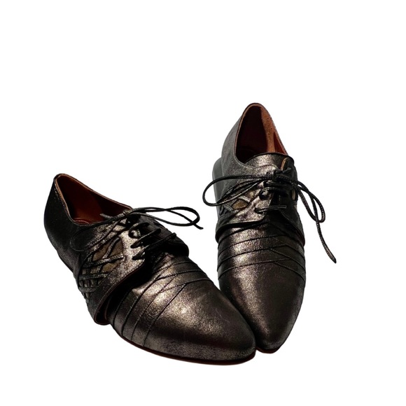 New Luiza Perea Menswear Style Lace-Up Flat with Mesh Detailing. Size EU 38. - Picture 3 of 8
